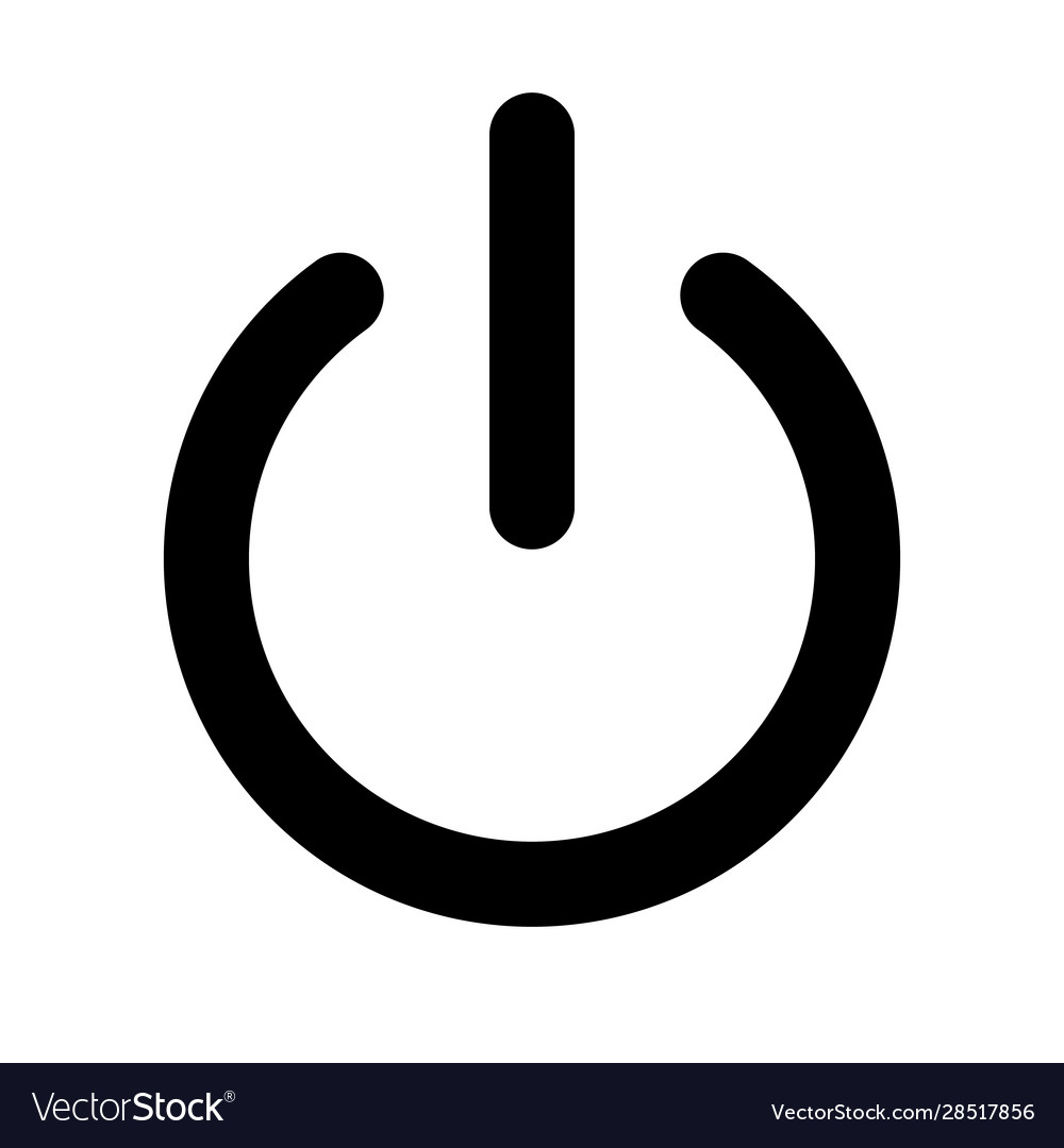 Power icon on white background