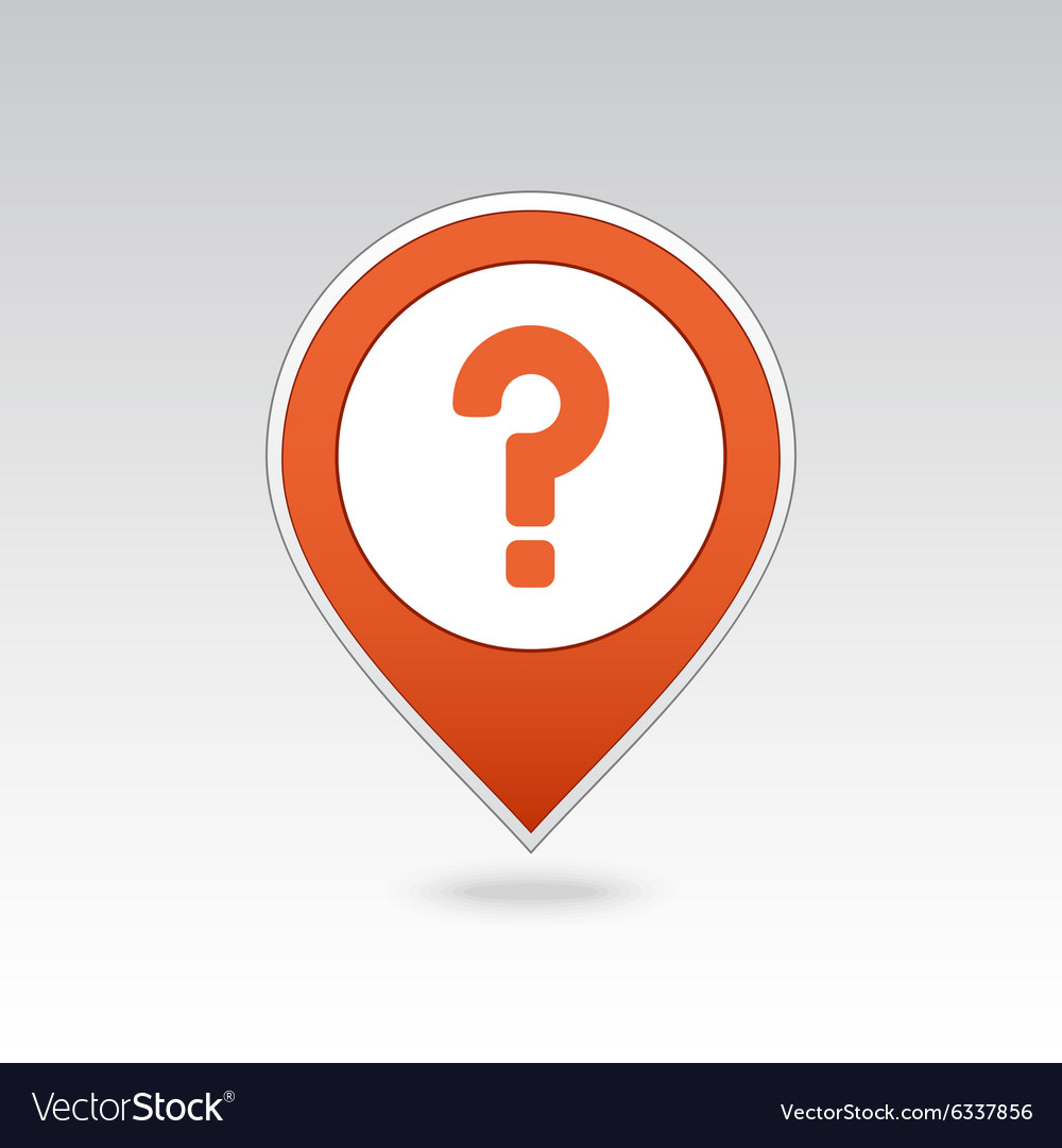Question mark pin map icon pointer markers