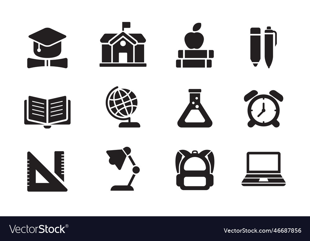 Schule und Bildung Icons