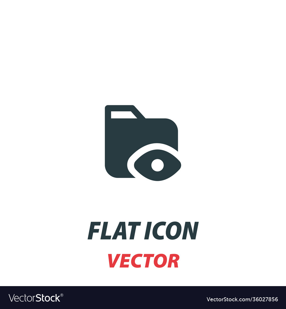 See folder file view eye icon in a flat style