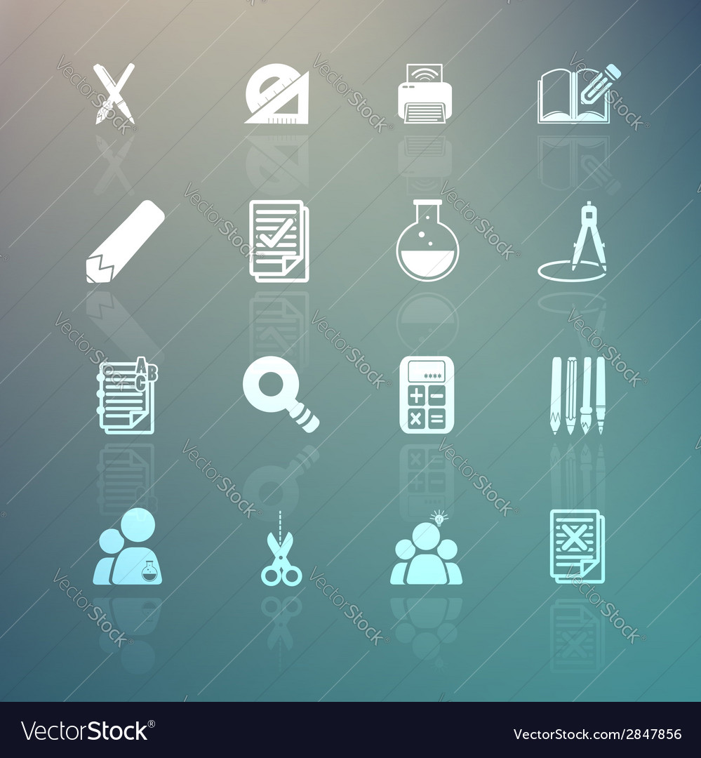 Tools learning set on retina background