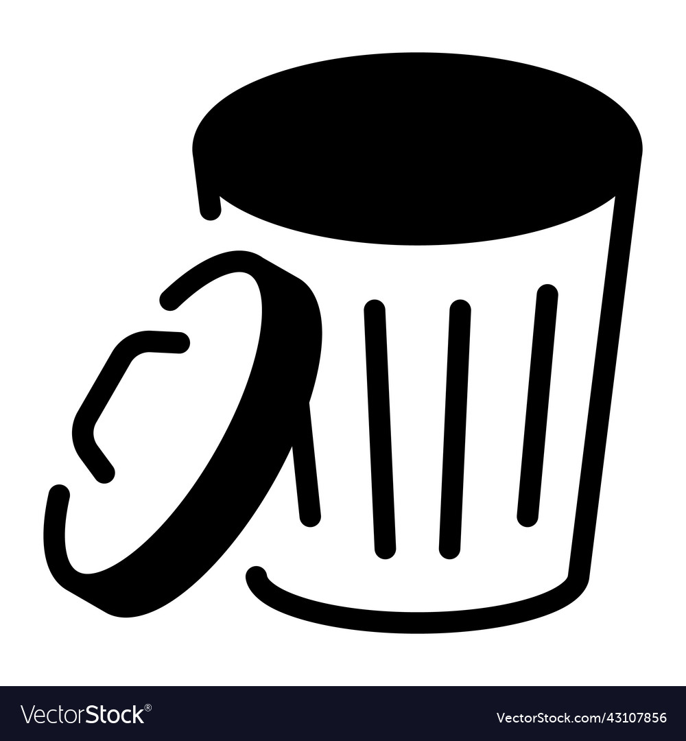 Trash recycle empty state single isolated icon