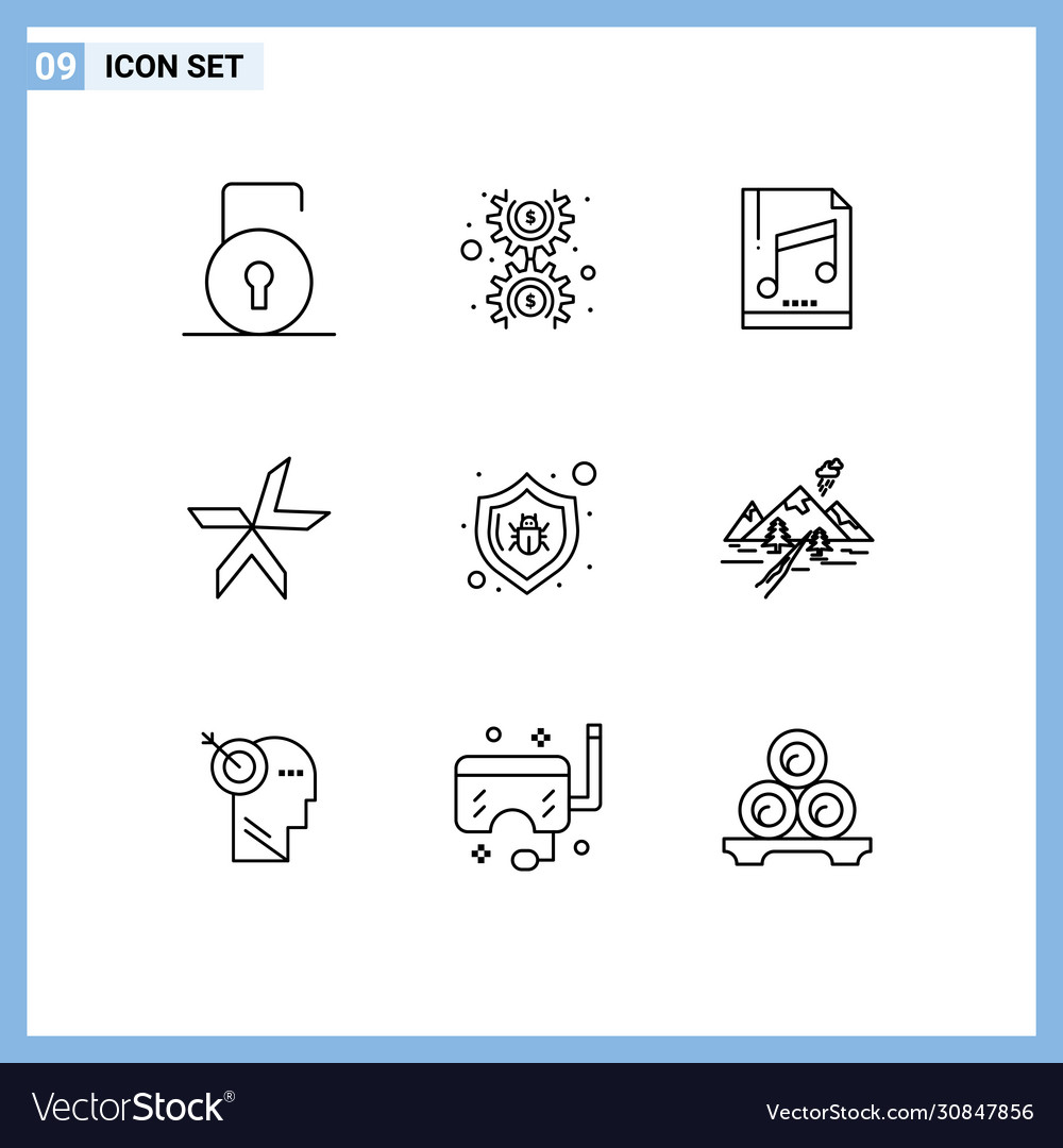 User interface pack 9 basic outlines bug