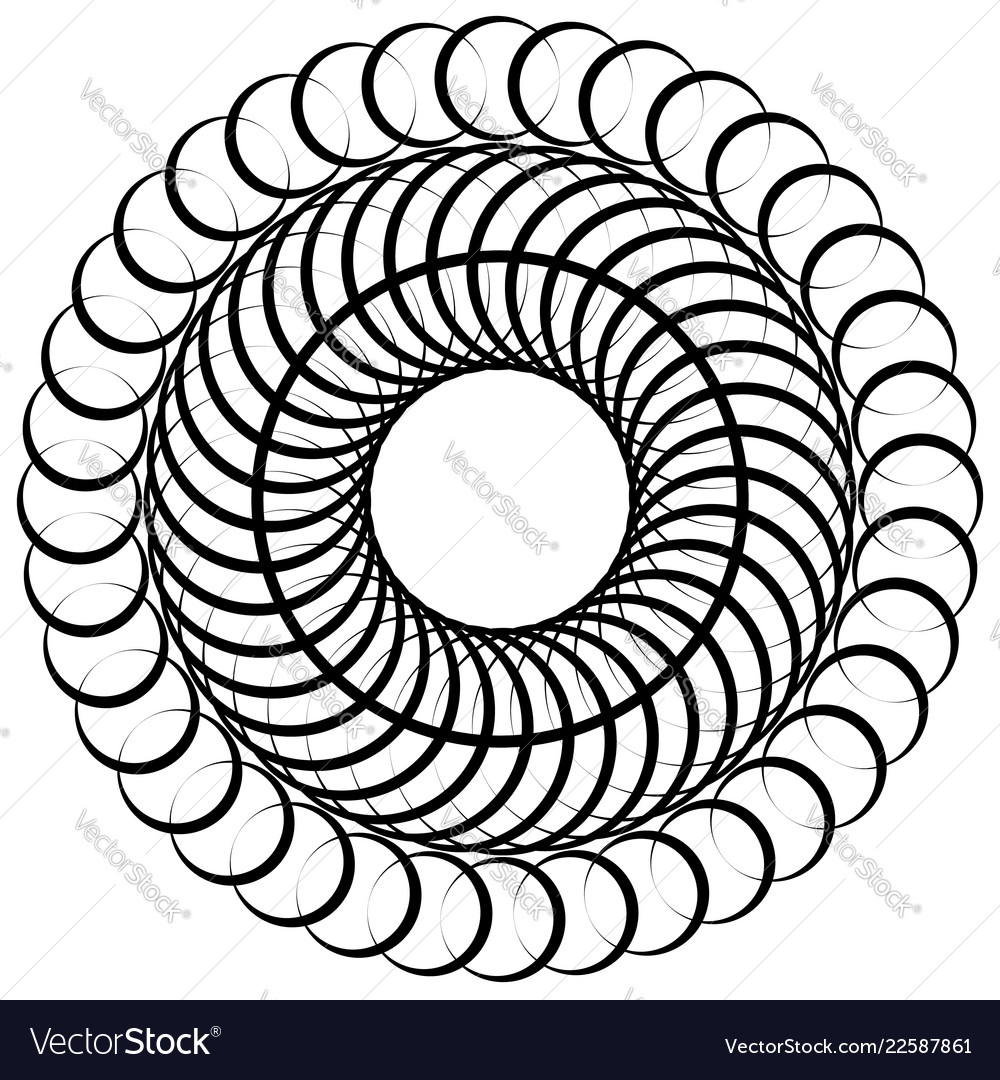 Abstract circular spiral element isolated