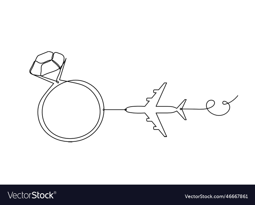 Abstract crystal with plane as continuous lines Vector Image Abstract crystal with plane as continuous lines