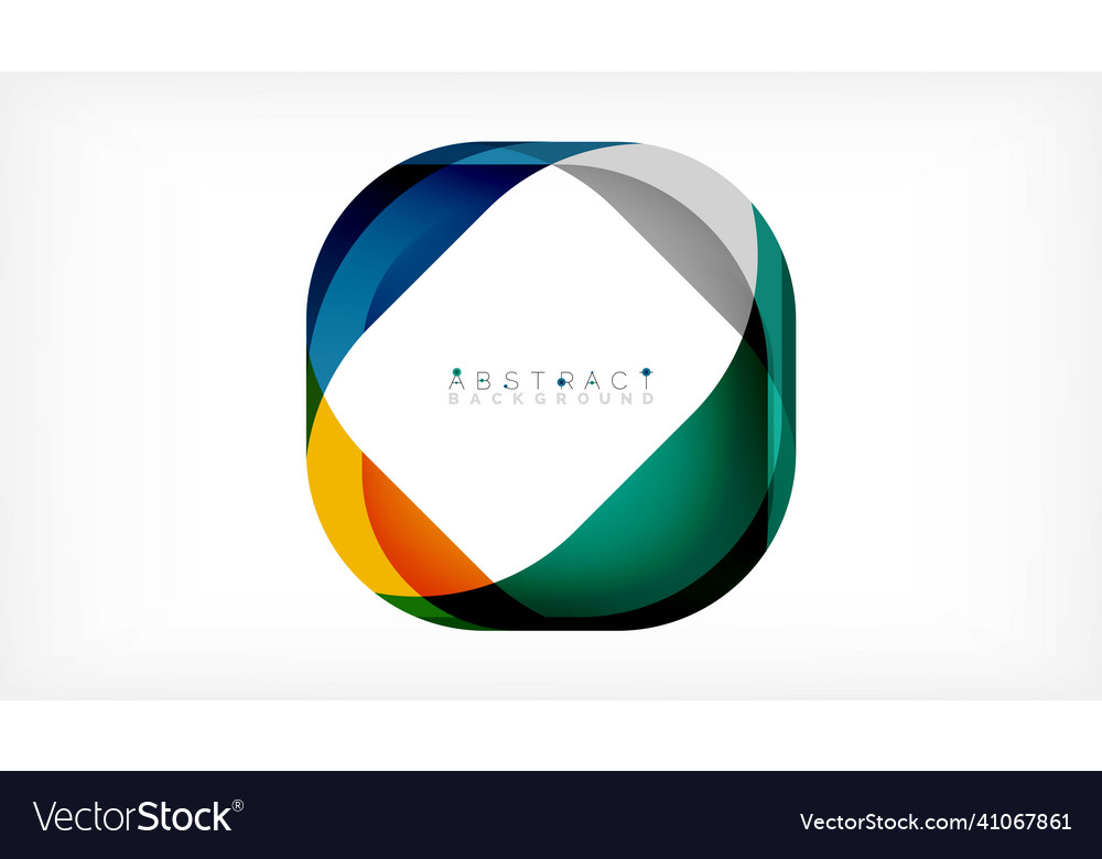 Abstract square shape with overlapping waves vector image Abstract square shape with overlapping waves