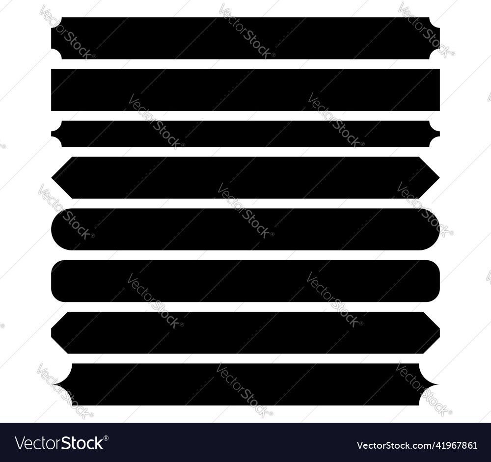 Banner button bar shapes with blank empty space