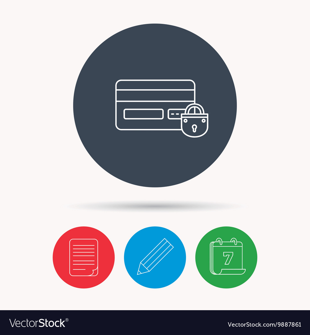 Blocked credit card icon shopping sign