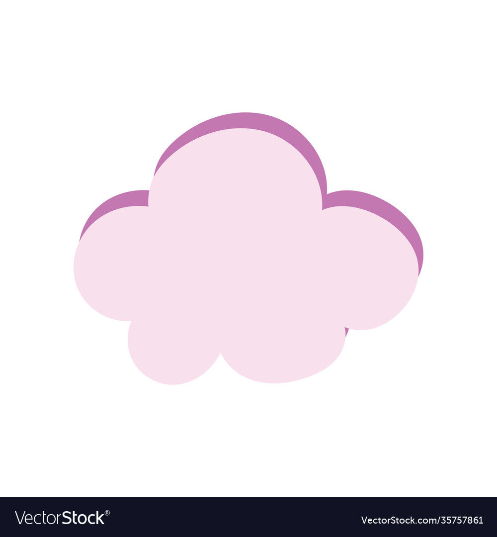 Cartoon cloud sky icon in isolated style Vector Image