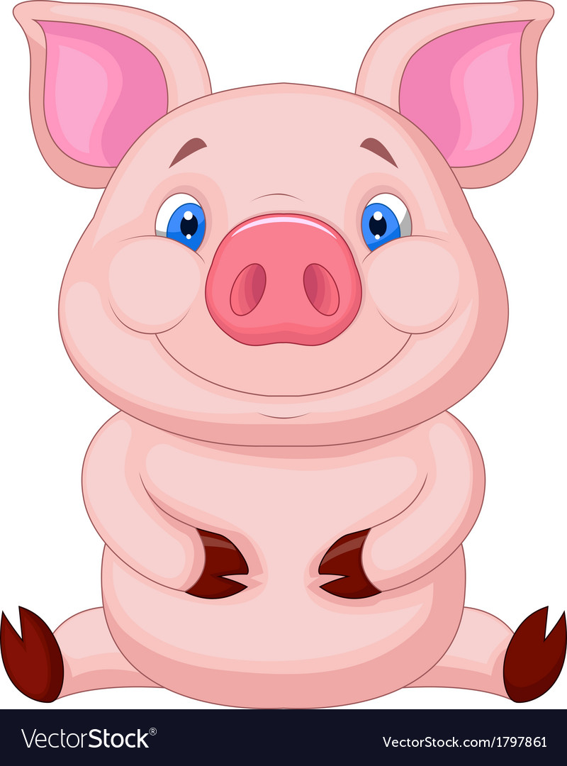 Cute Pig Cartoon Piglet Character Illustration Stock Illustration -  Download Image Now - Pig, Cartoon, Animal Head - iStock