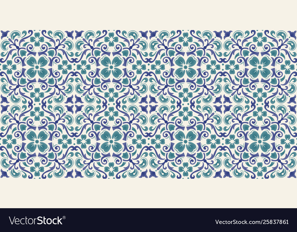 Damask seamless pattern background elegant vector image Damask seamless pattern background elegant