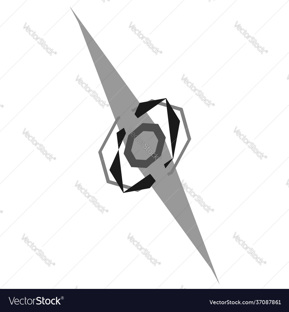 Edgy geometric abstract design element pointy