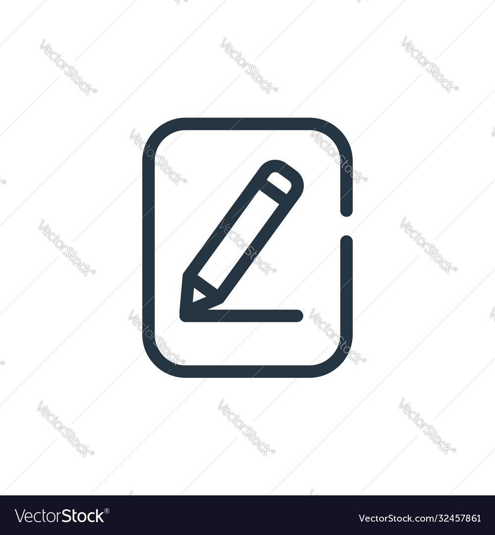 Edit icon editable stroke linear symbol