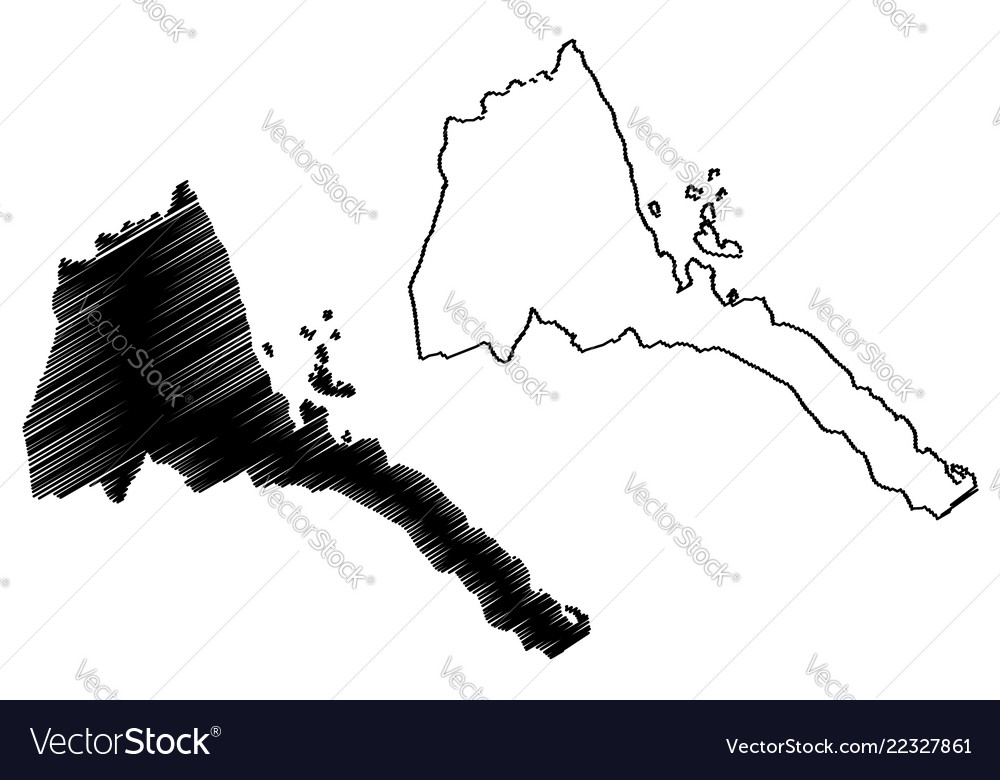 Eritrea map Vector Image Eritrea map