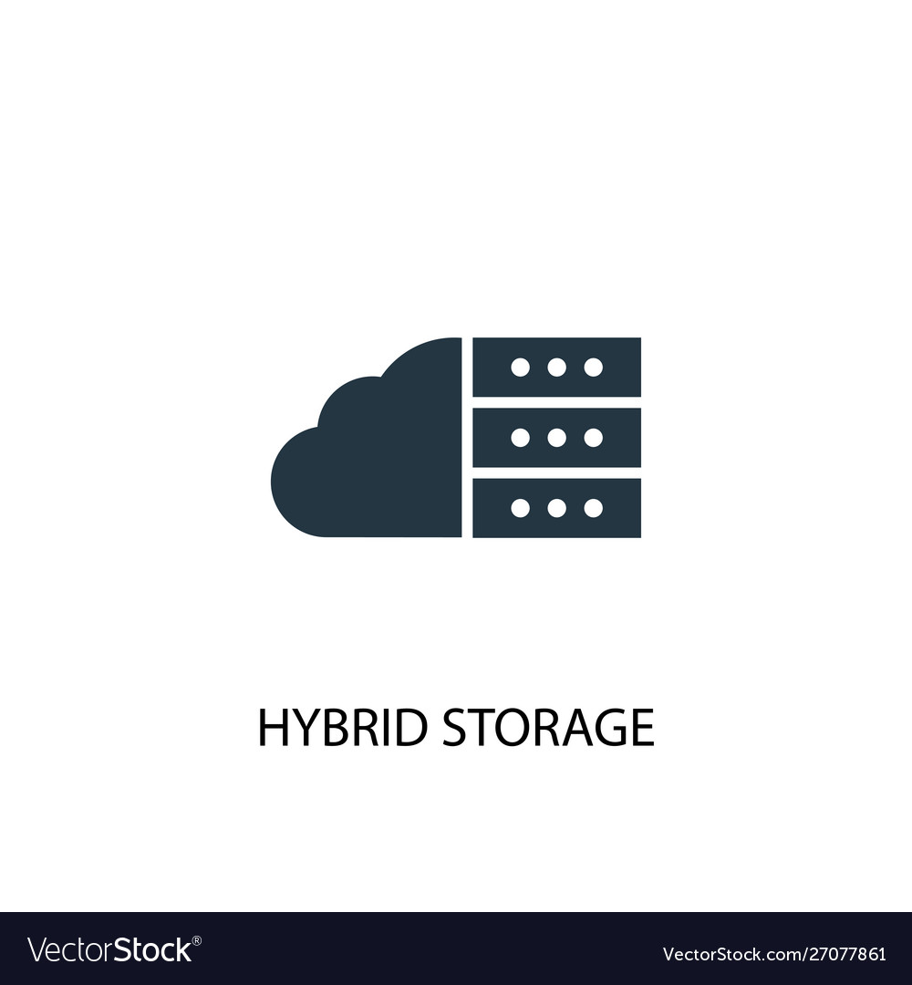 Hybrid storage icon simple element