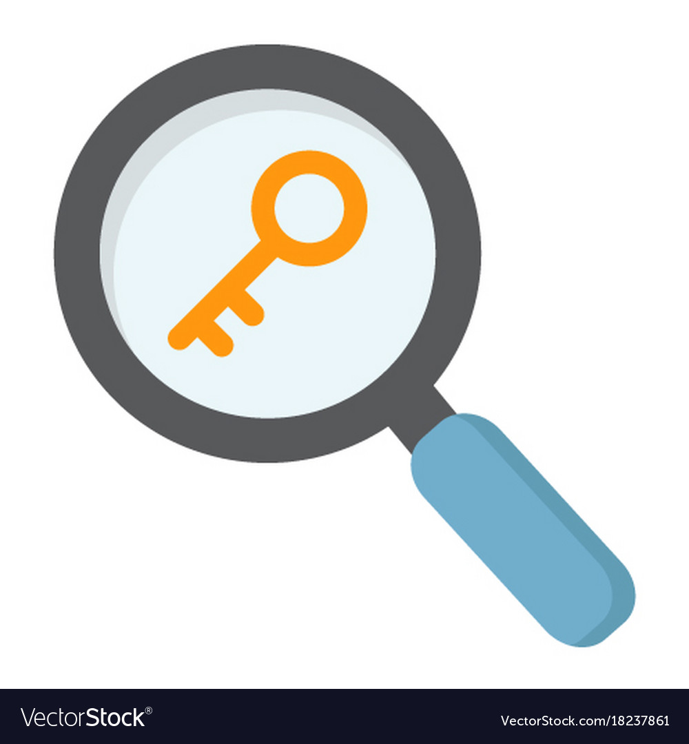 Keyword Research Flat Icon Seo And Development Vector Image