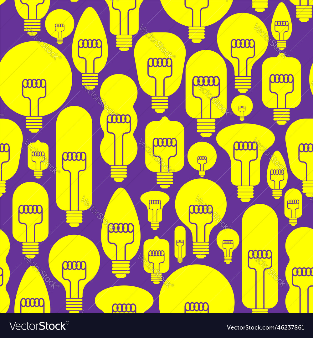 Light bulb pattern seamless background retro