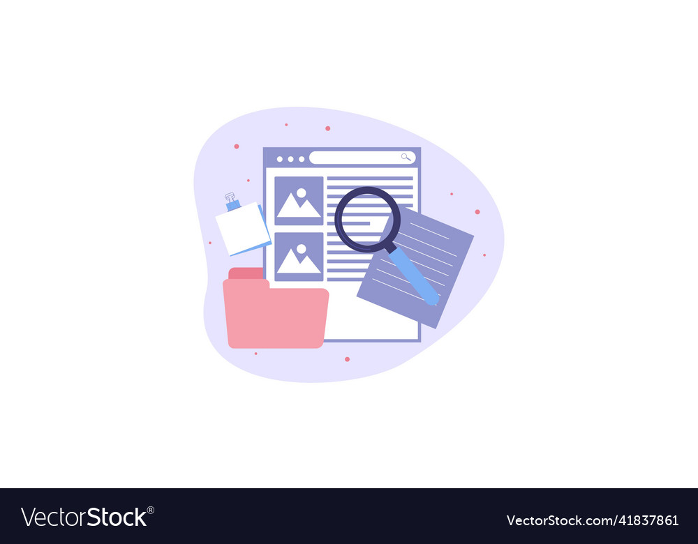 Magnifying glass with file searching