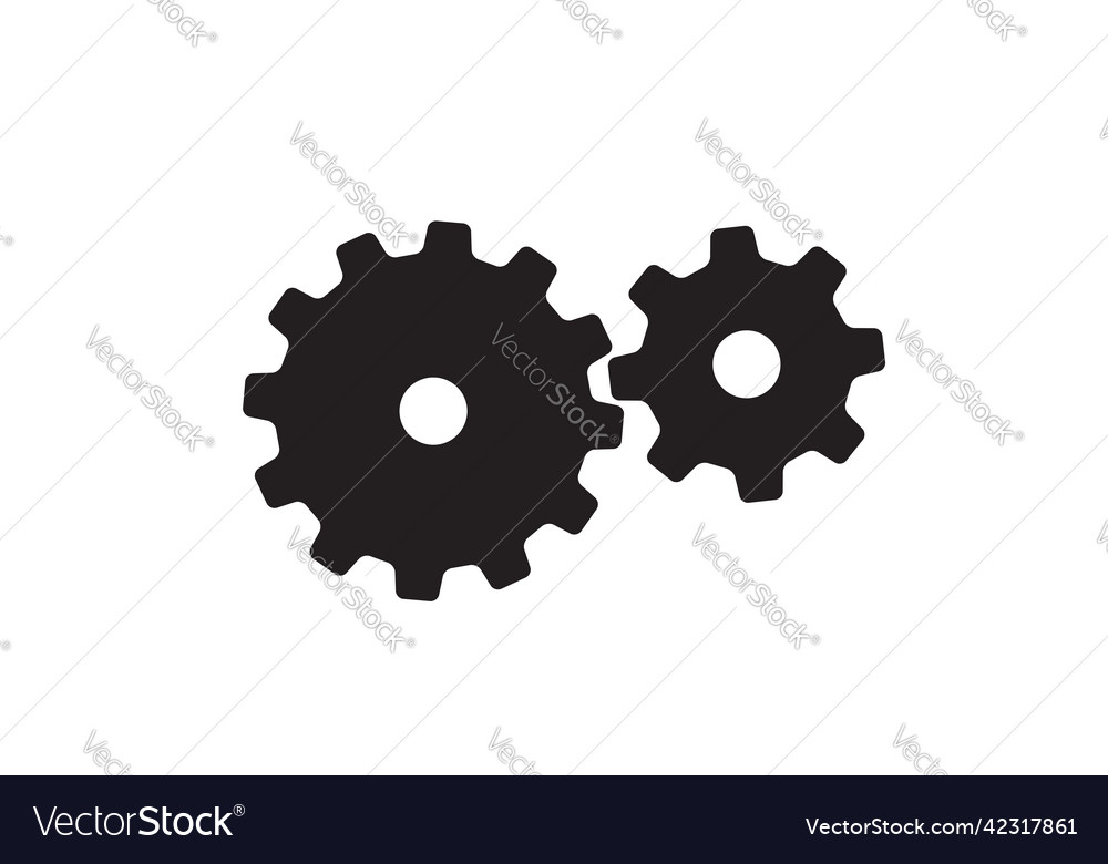 Setting icon with work cog gear element cogweel