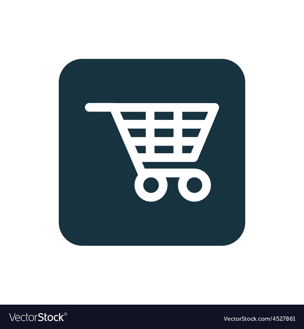 Shopping cart icon rounded squares button