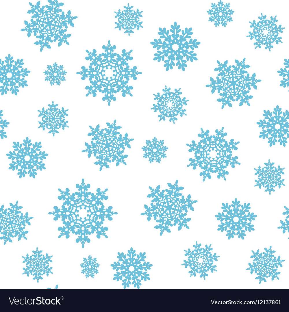 Snowflakes Seamless Pattern Background Royalty Free Vector