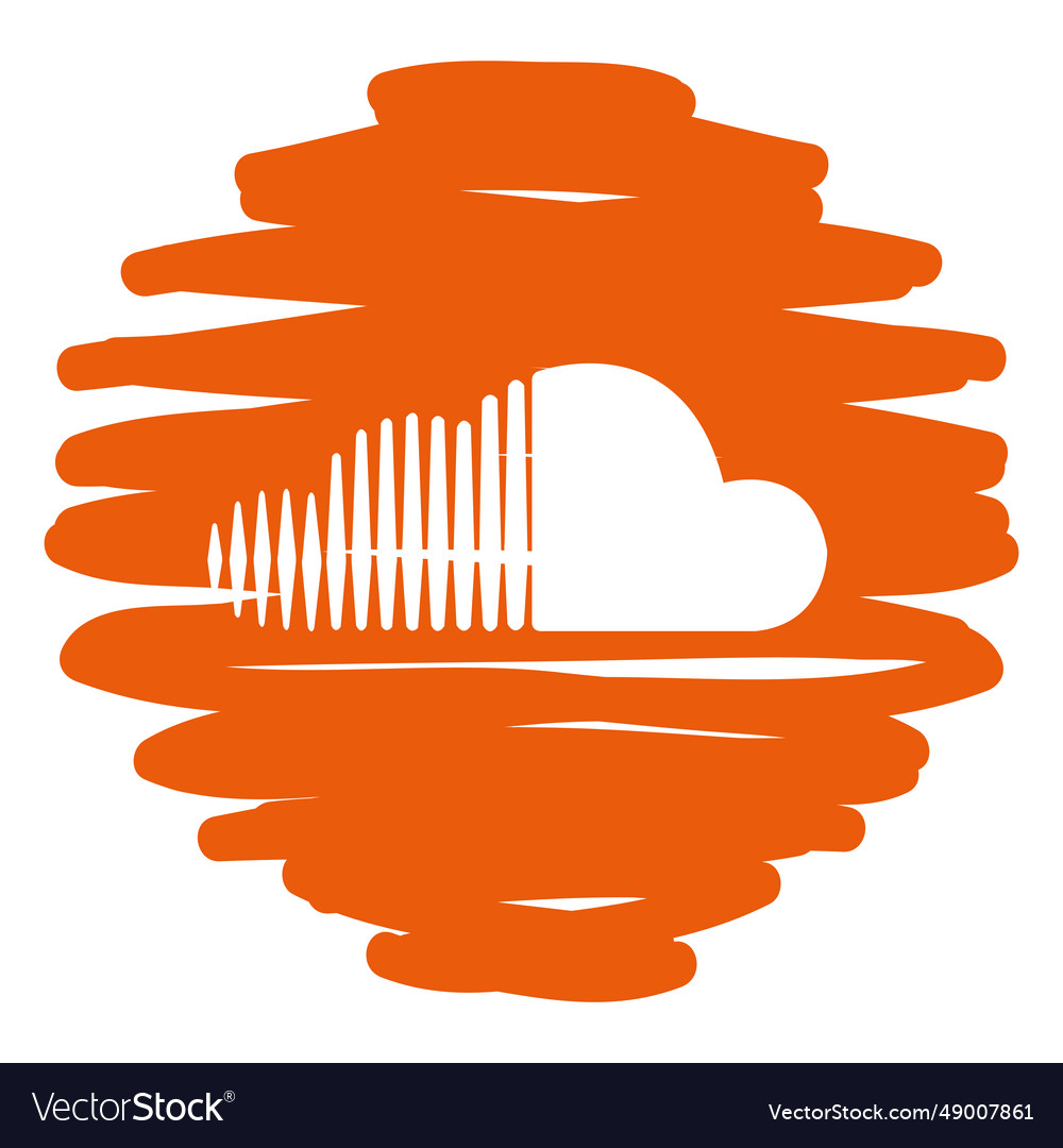Soundcloud distorted round icon