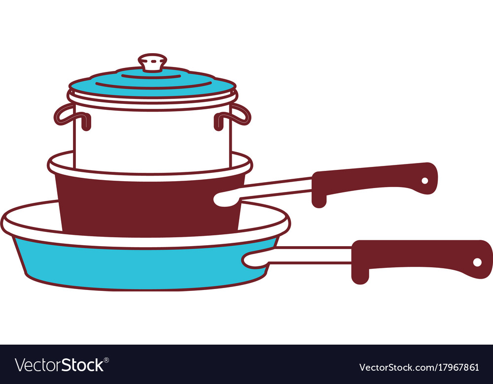 Stewpan and cooking pot stack color sections