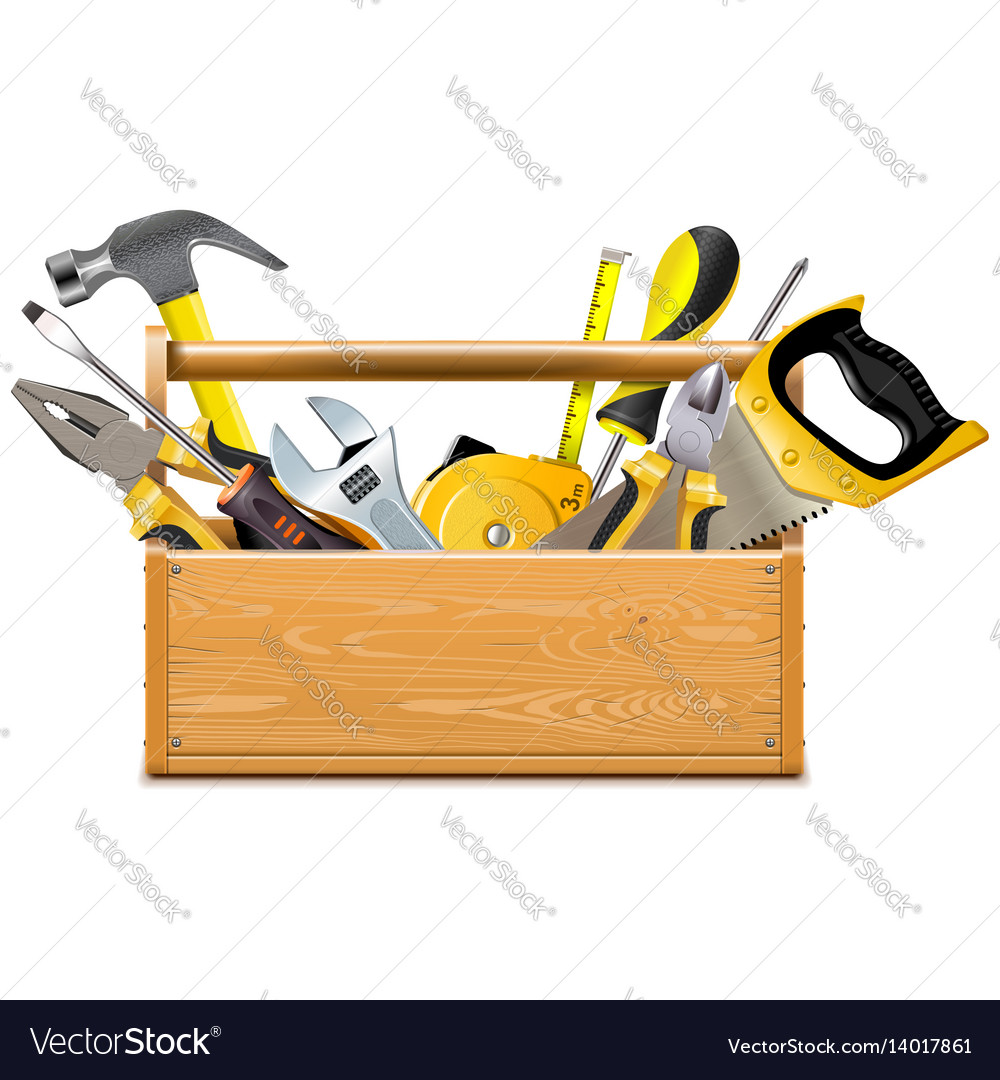 Toolbox with instruments Royalty Free Vector Image