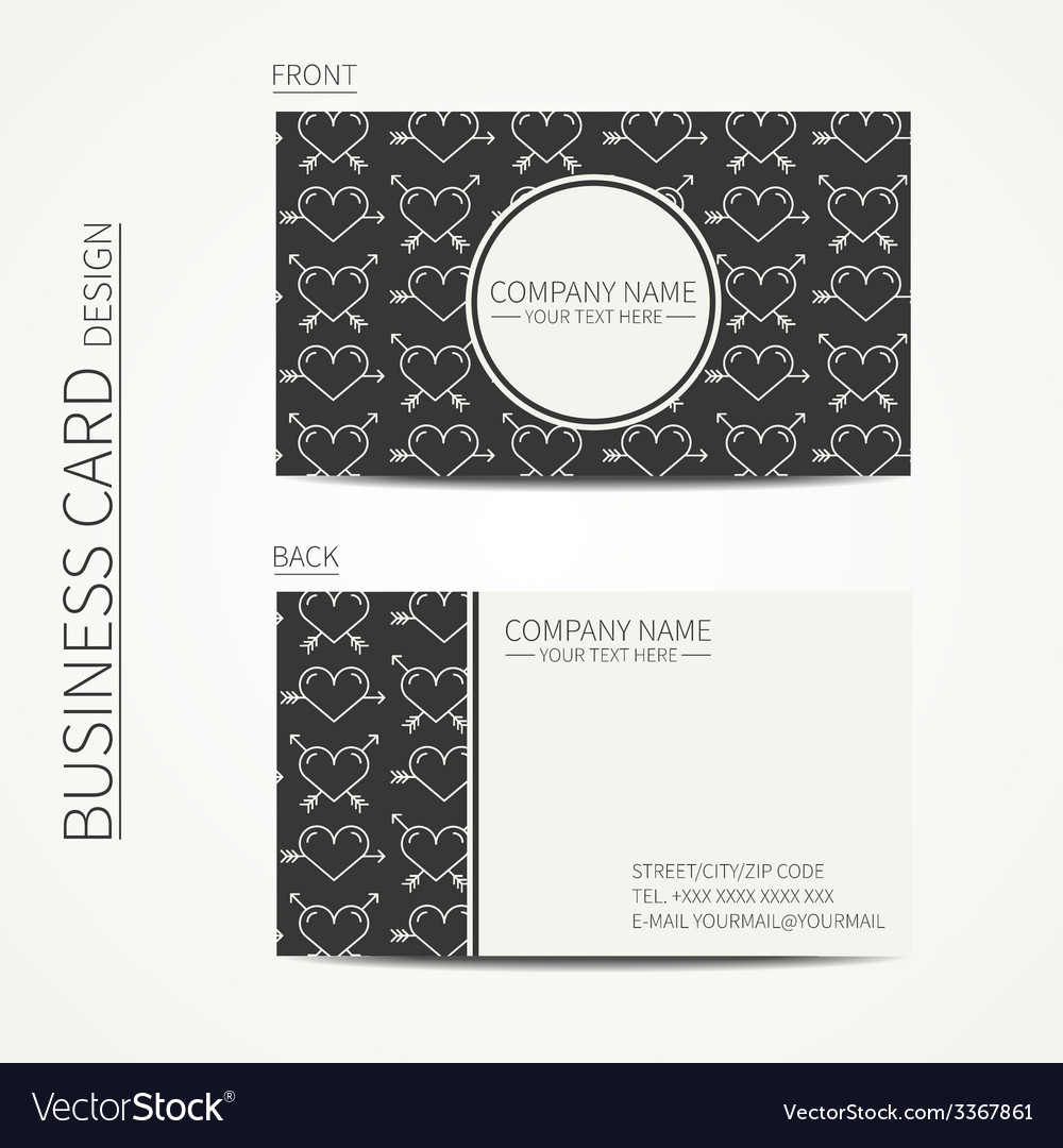 Vintage Creative Simple Business Card Template Vector Image