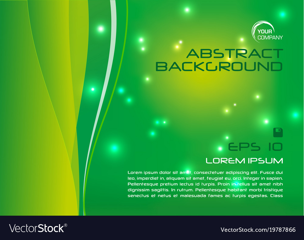Abstract colorful background with wave in green