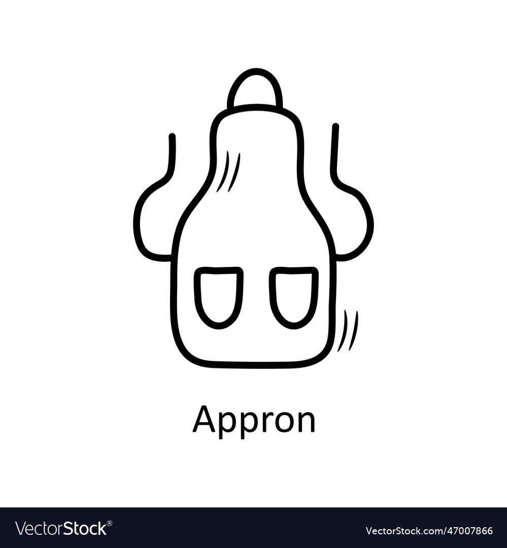 Appron outline icon design ba