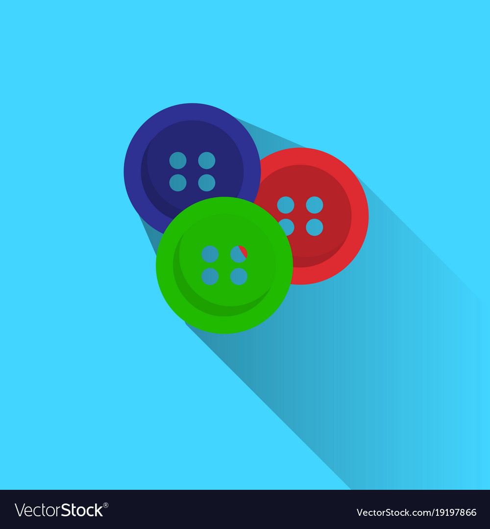 Colorful Buttons on Blue Background