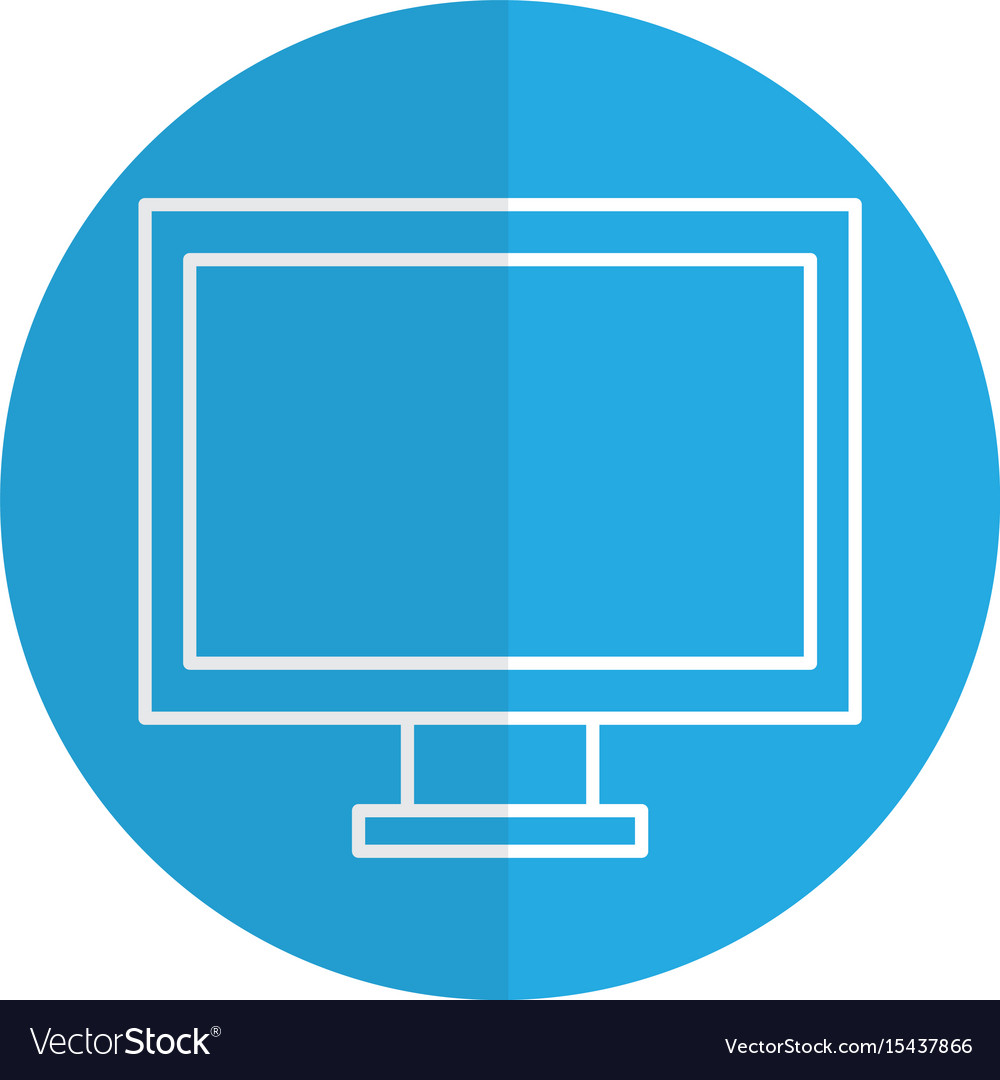 Computer desktop isolated icon Royalty Free Vector Image