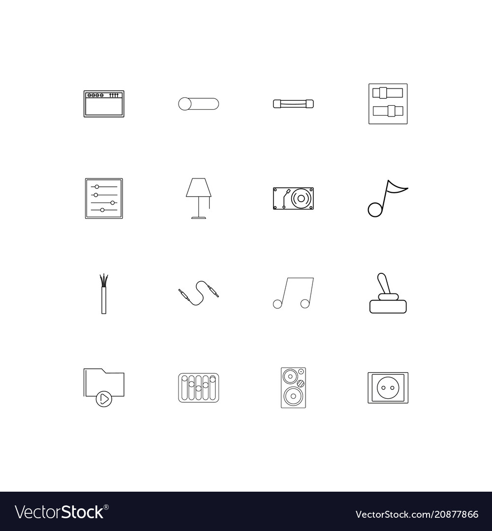 Electrical linear thin icons set outlined simple