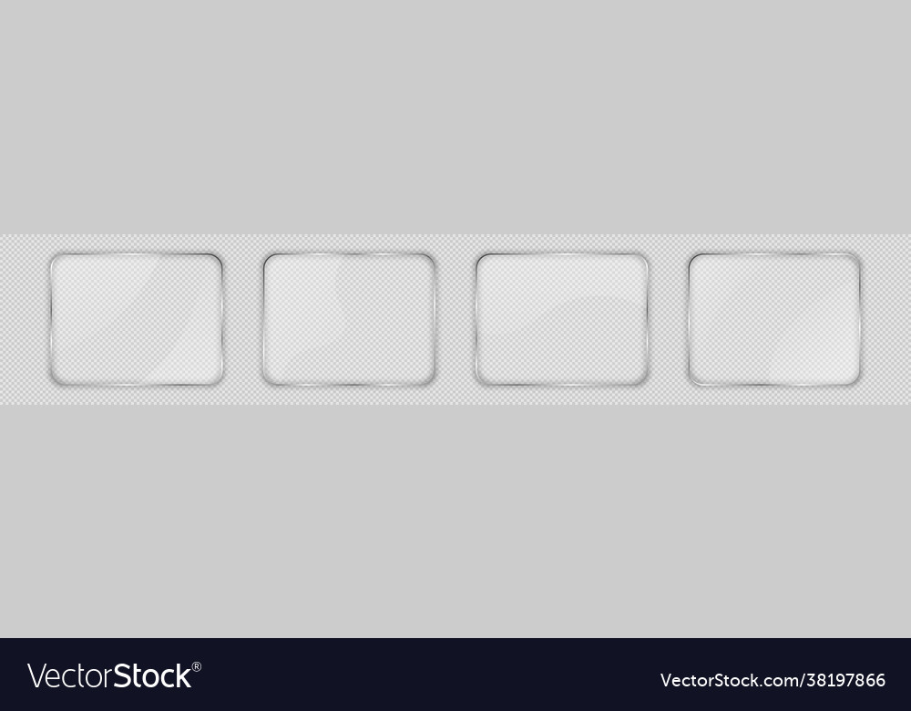 Glass plate in rounded rectangular frame