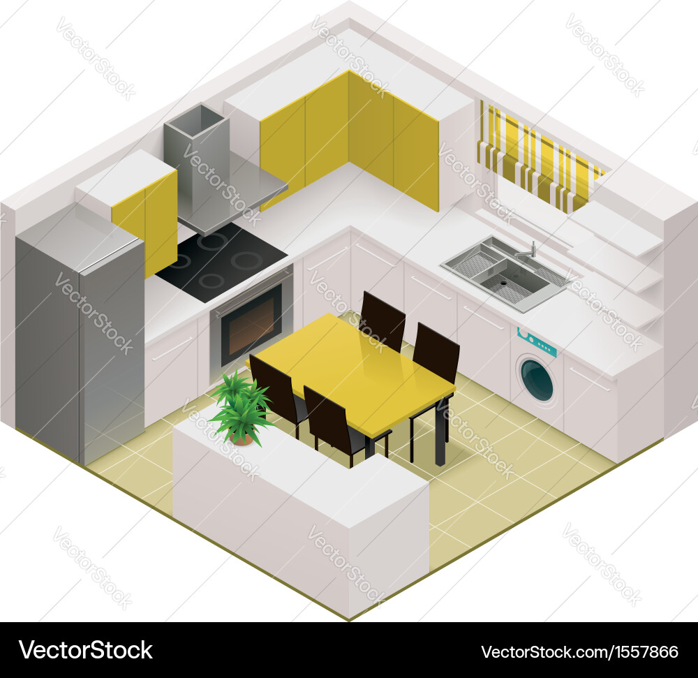 Isometric kitchen icon Royalty Free Vector Image
