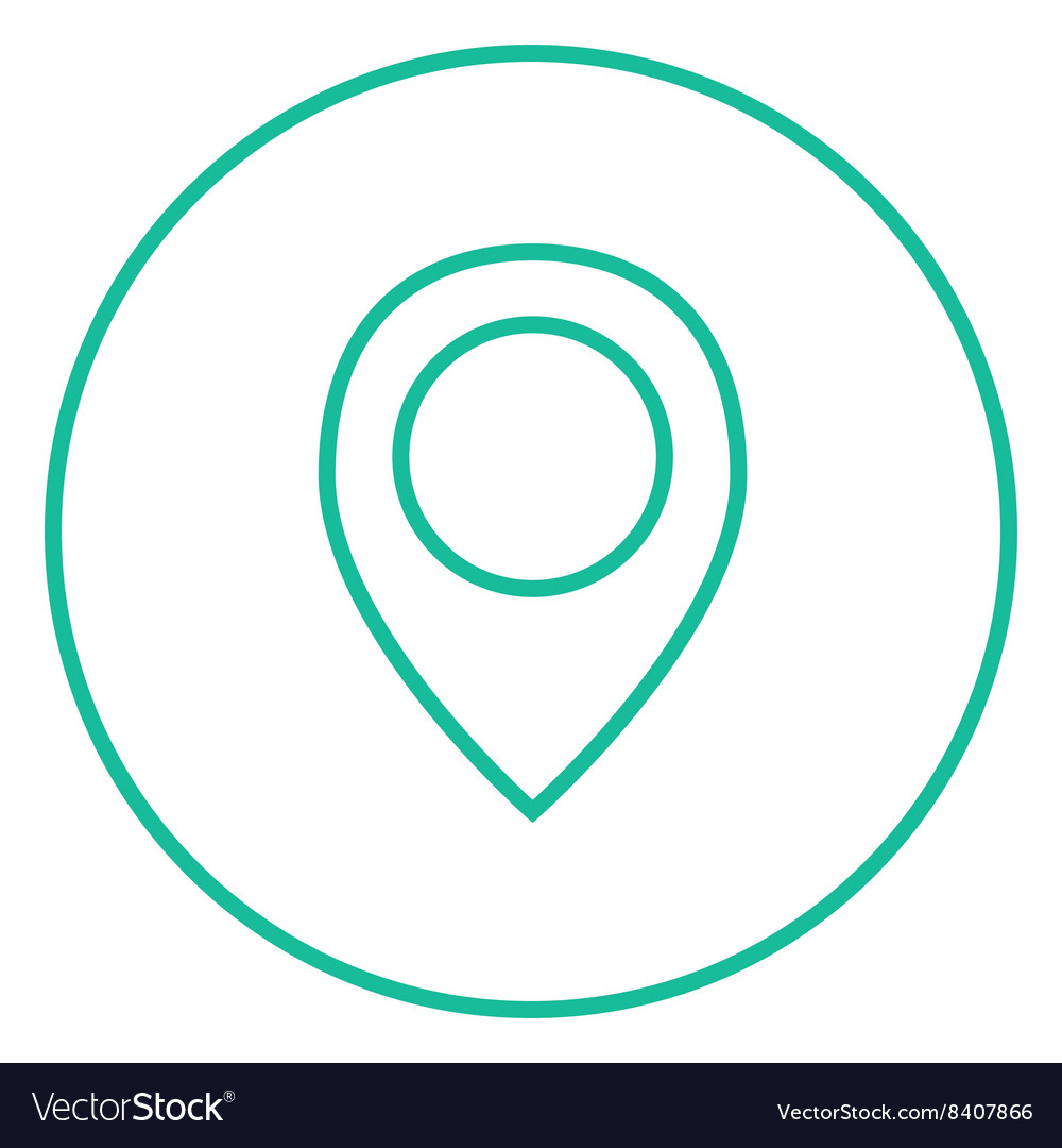 Map pointer line icon