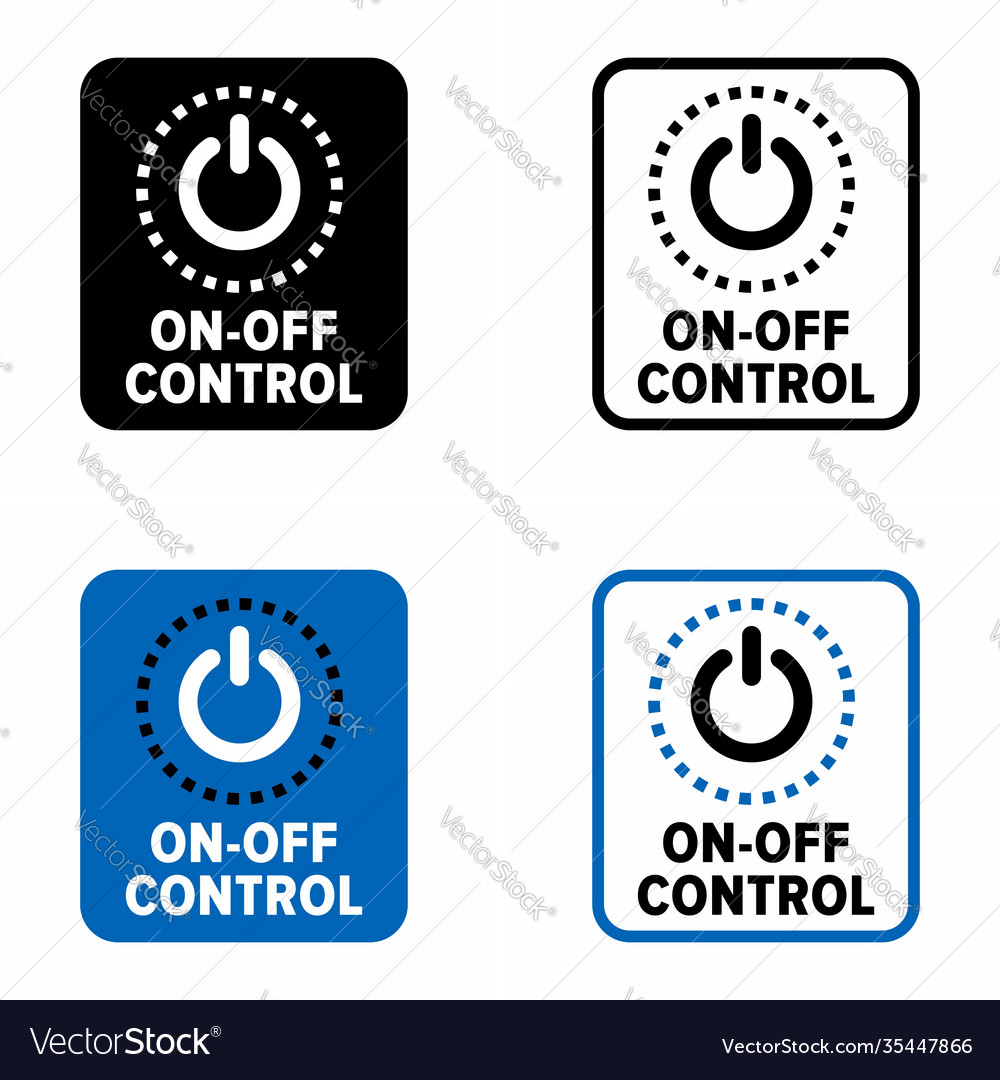 On-off control device and app button information