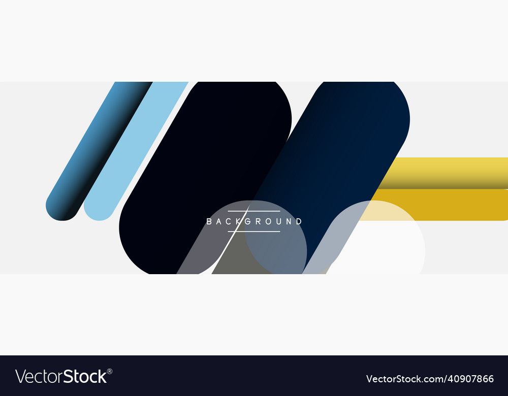 Overlapping round shapes and lines background vector image Overlapping round shapes and lines background