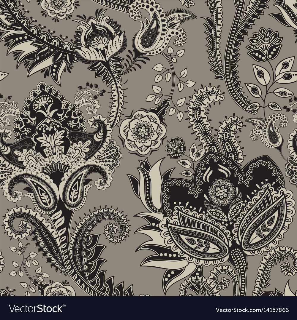 Paisley Indian Floral Hintergrund