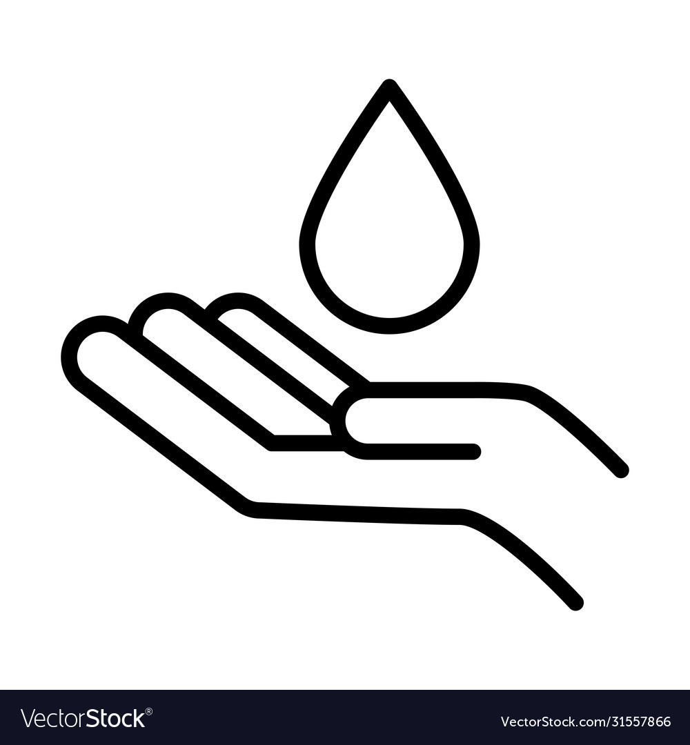 Personal hand hygiene wet hands disease Royalty Free Vector