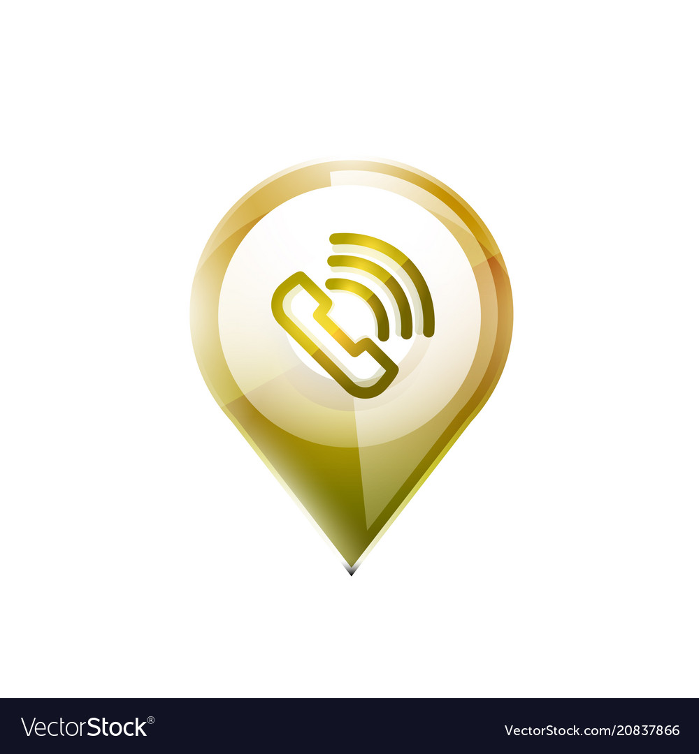 Phone button call support idea vector image Phone button call support idea