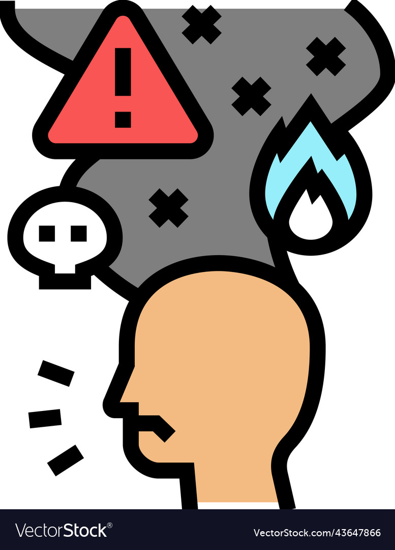 Proactive aggression color icon vector image Proactive aggression color icon