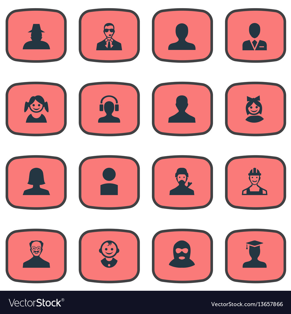 Set of simple avatar icons