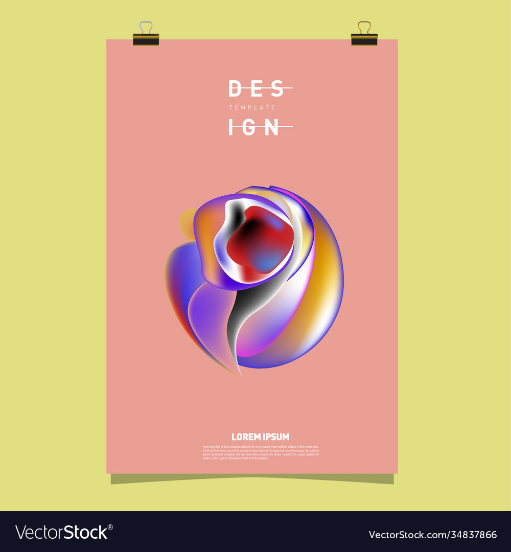 Simple abstract colorful fluid background vector image Simple abstract colorful fluid background