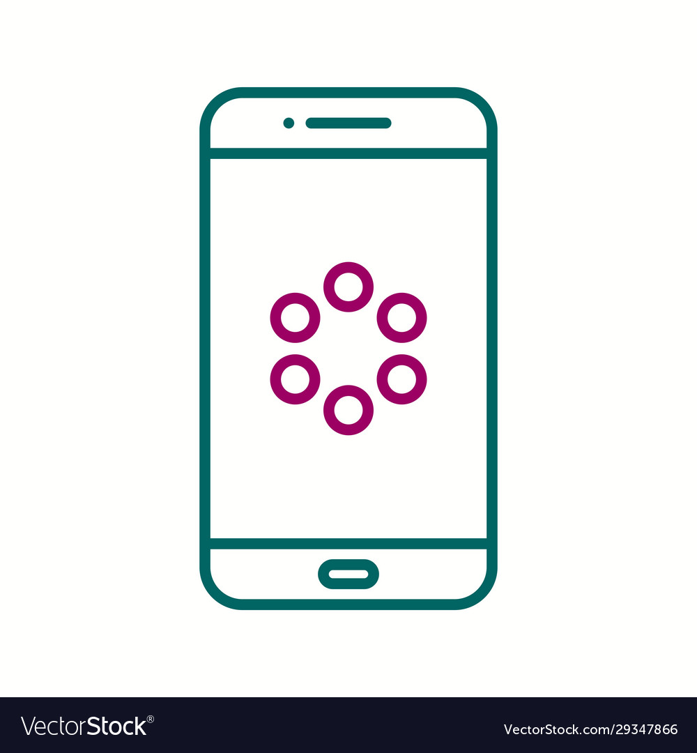Unique watch synchronization line icon