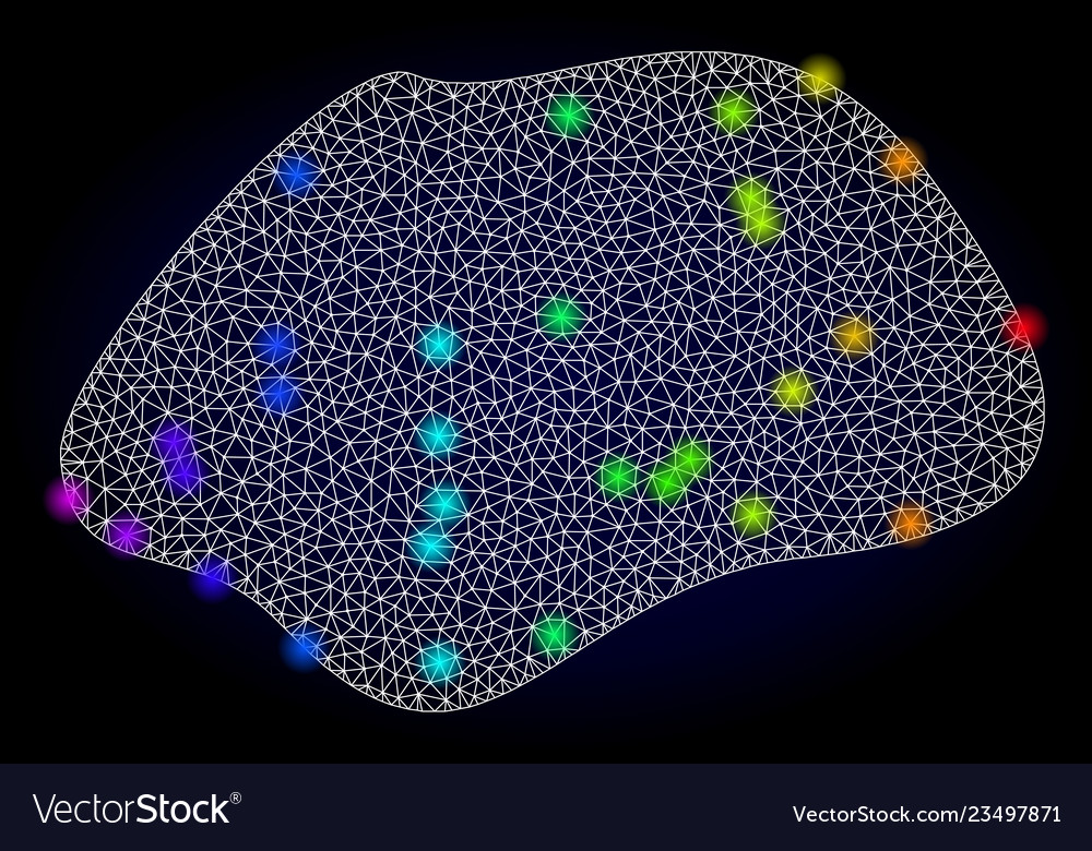 2d mesh spot simple with spectrum colored vector image 2d mesh spot simple with spectrum colored