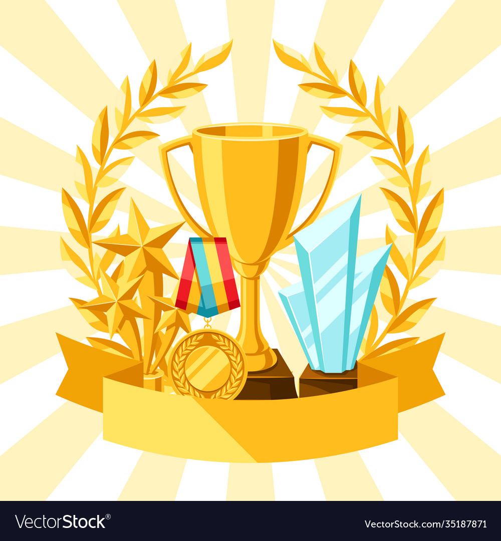 Awards and trophy vector image Awards and trophy