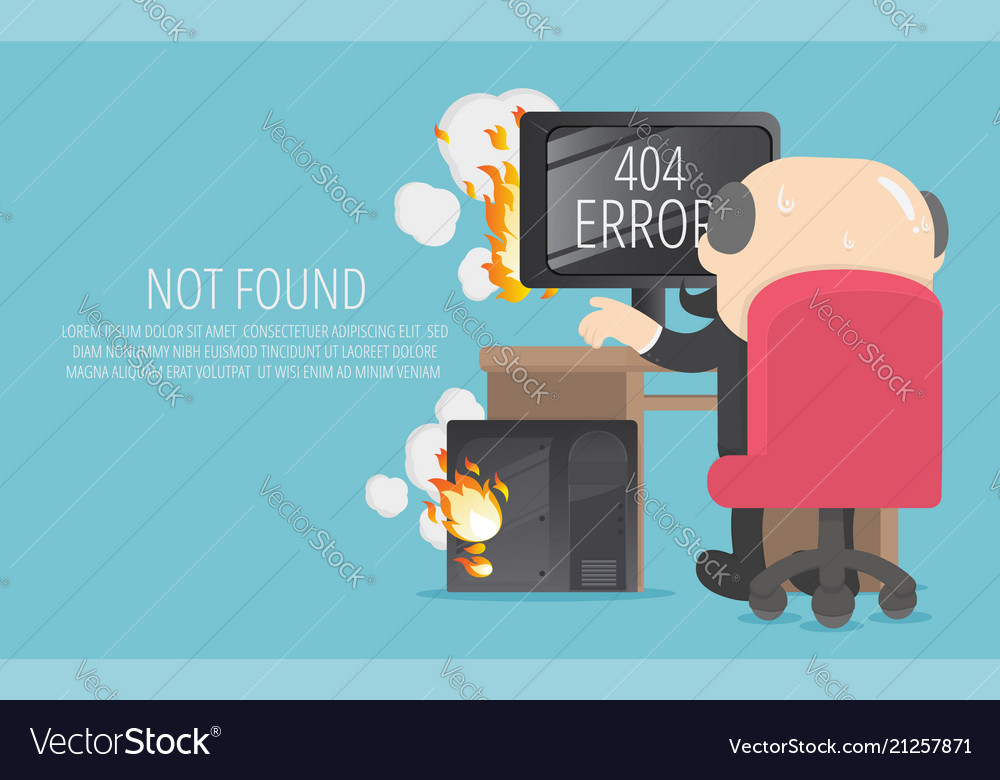 Concept businessman working with computer vector image Concept businessman working with computer