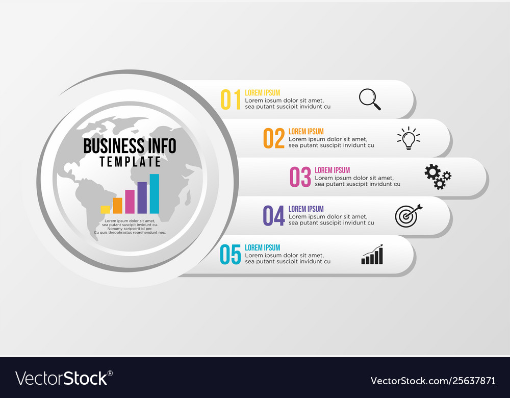 Infographic design template with options steps